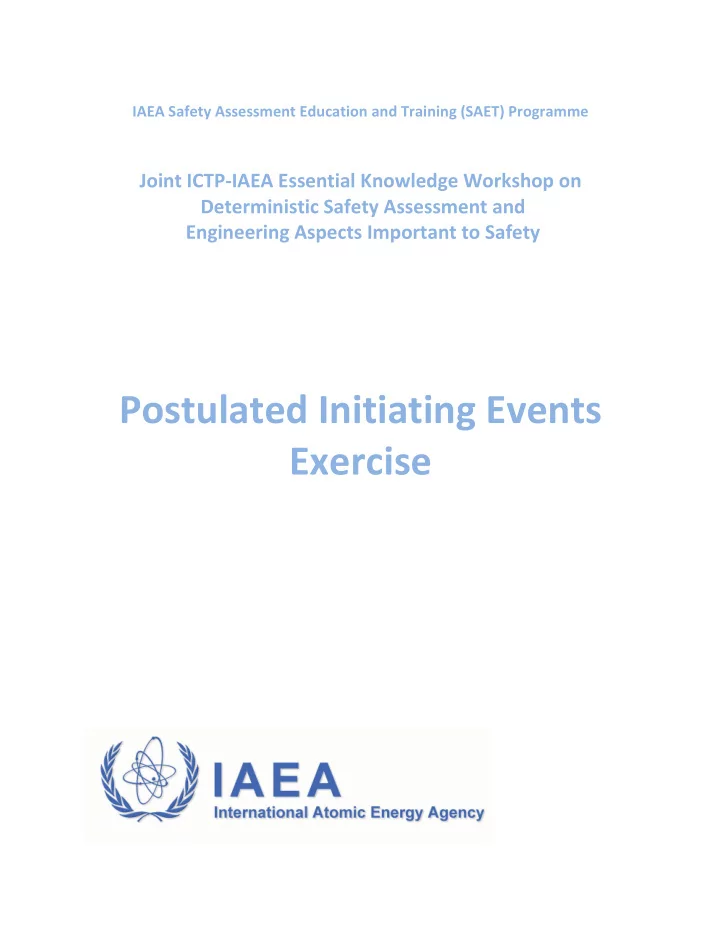 postulated initiating events