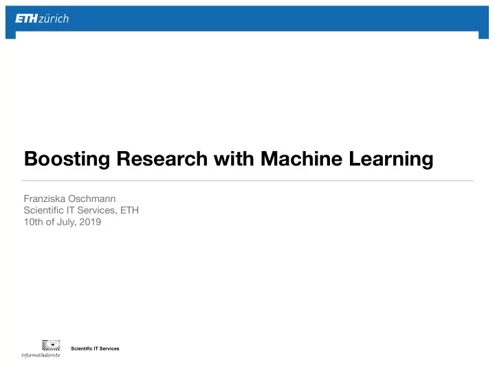 boosting research with machine learning