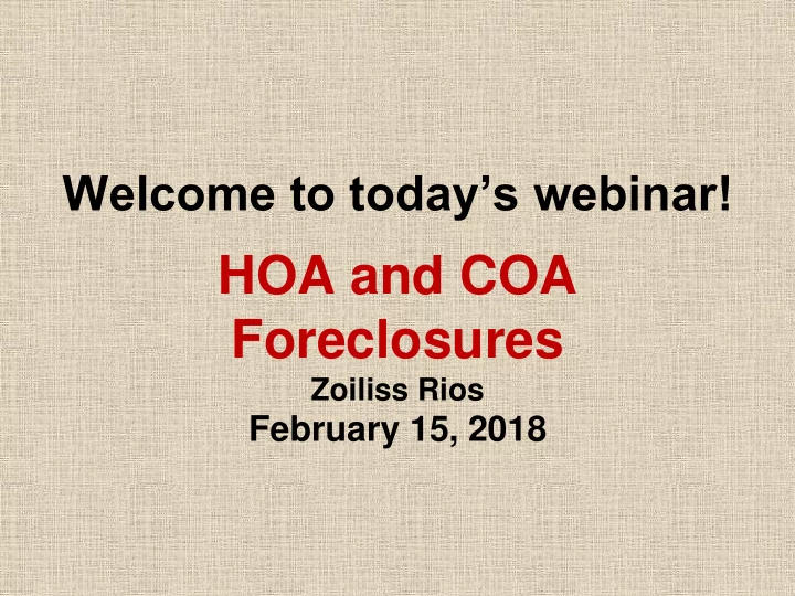 hoa and coa