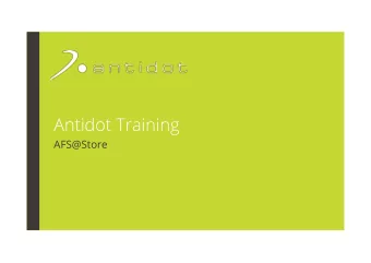Antidot Training  AFS@Store  AFS@Store  Introduction  2  Antidot solution for E-Commerce  3  What