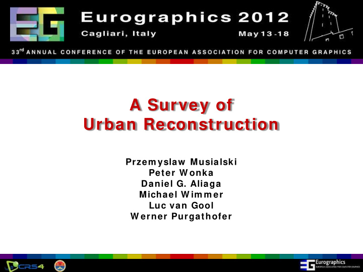 a survey of urban reconstruction