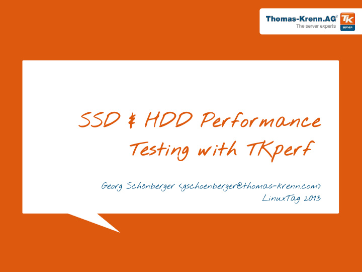 ssd hdd performance testing with tkperf
