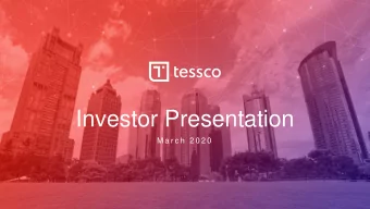 Investor Presentation  M a r c h  2 0 2 0  FORWARD-  Certain statements made by us during this