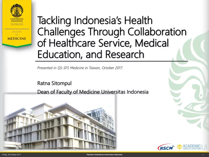 t ackling indonesia s health
