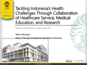 T  ackling Indonesias Health  Ch  Challenge  allenges  s Th  Throu  ough  h Co  Collabo  labora