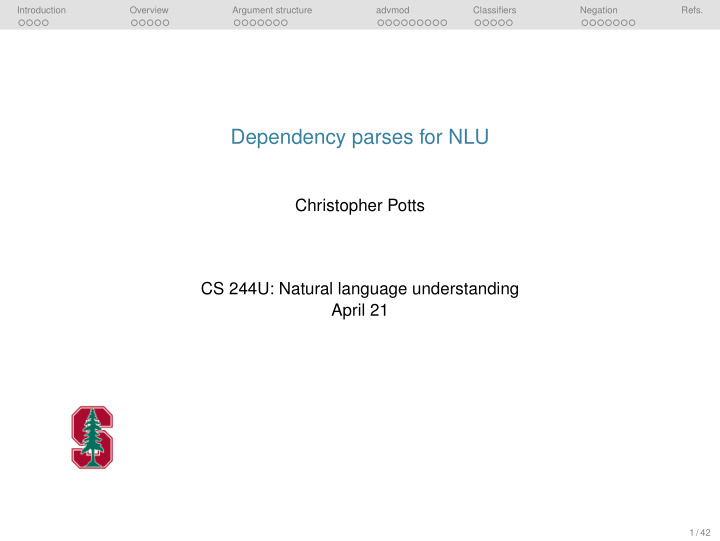 dependency parses for nlu