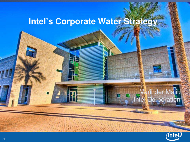intel s corporate water strategy