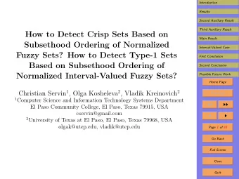 How to Detect Crisp Sets Based on  Main Result  Subsethood Ordering of Normalized  Interval-Valued
