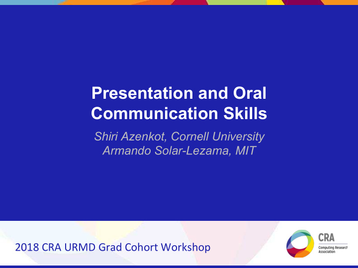 presentation and oral communication skills