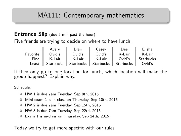 ma111 contemporary mathematics