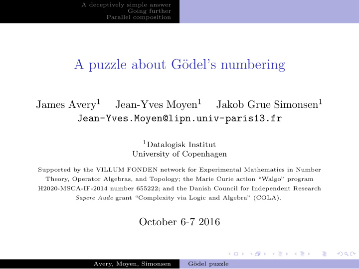 a puzzle about g odel s numbering