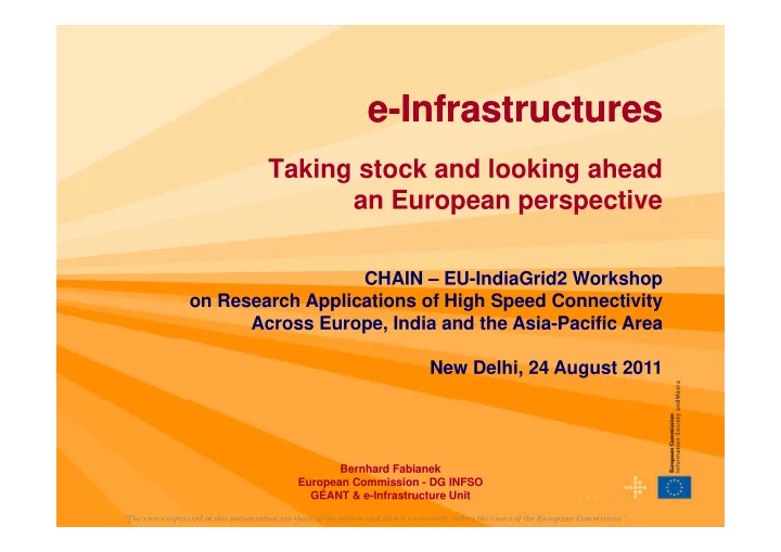 e infrastructures infrastructures