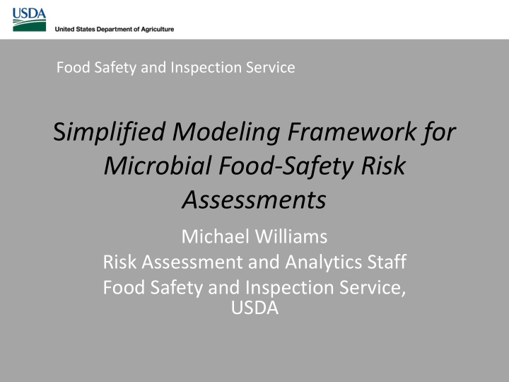 microbial food safety risk