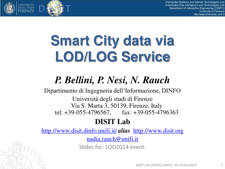smart city data via