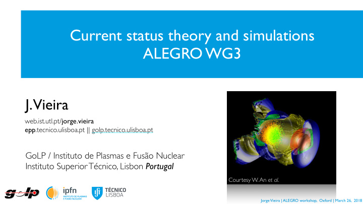 current status theory and simulations alegro wg3