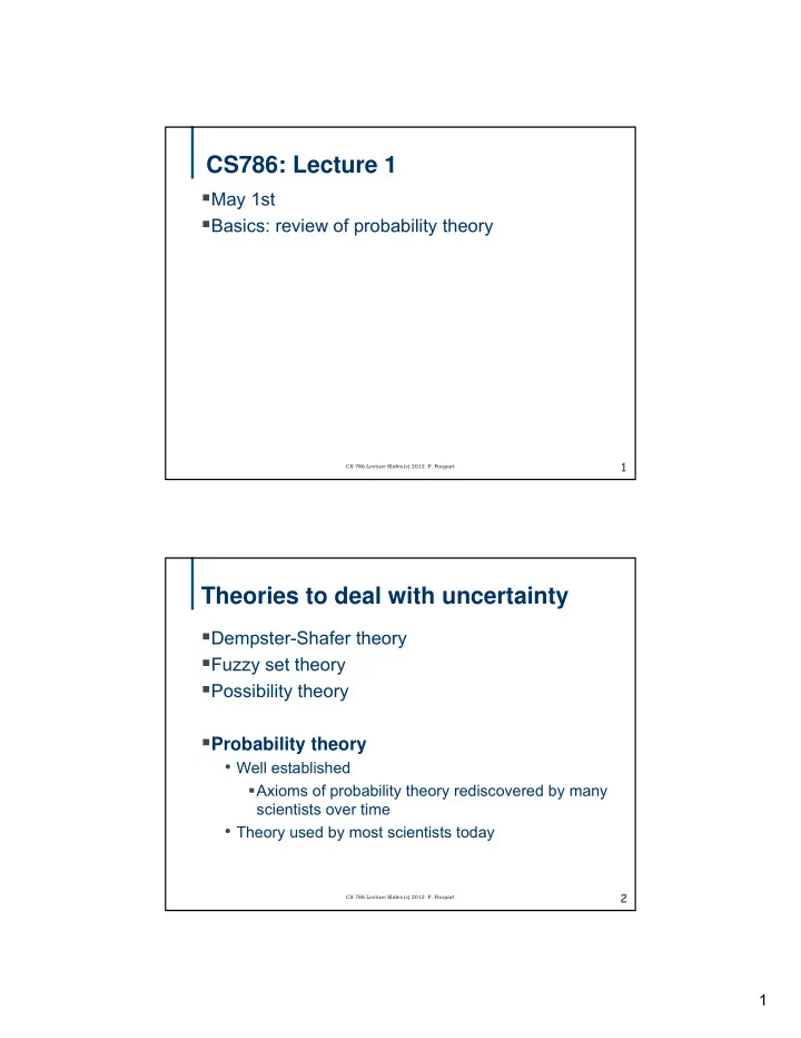 cs786 lecture 1