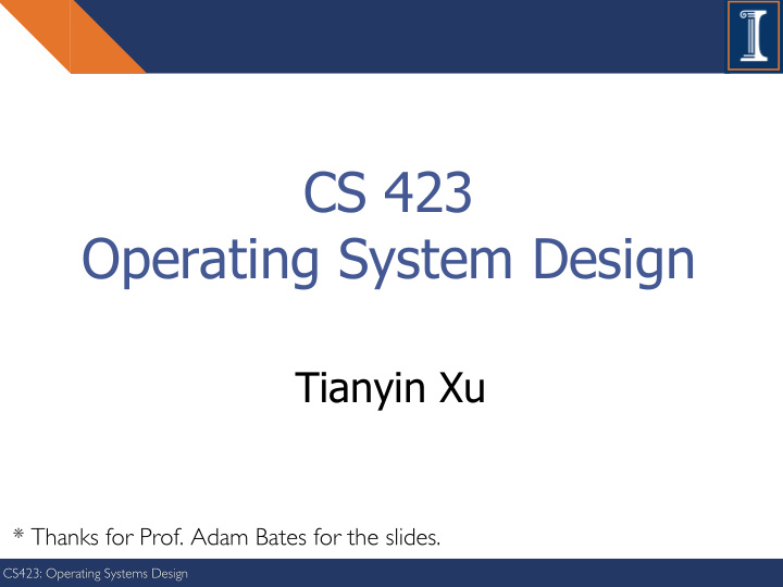cs 423 operating system design
