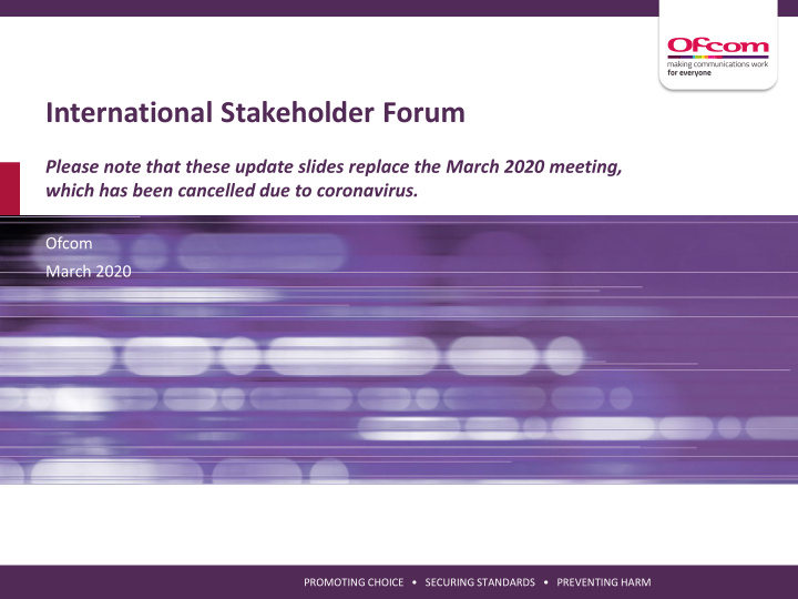 international stakeholder forum