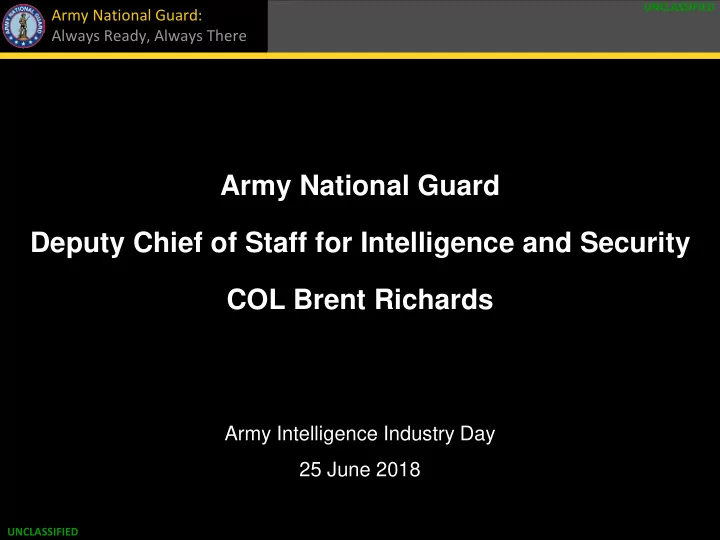 army national guard deputy chief of staff for