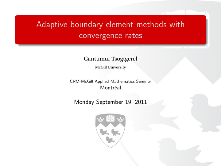 adaptive boundary element methods with convergence rates