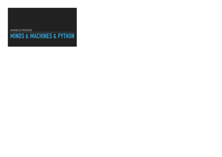 minds machines python