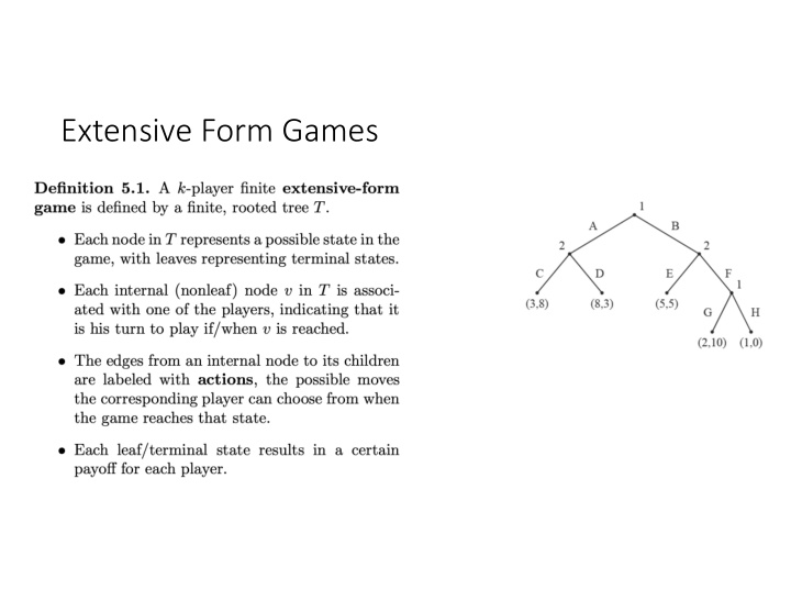 extensive form games extensive form games with perfect