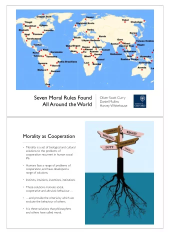 Seven Moral Rules Found Oliver Scott Curry   Daniel Mullins  All Around the World  Harvey