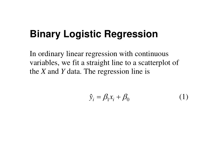binary logistic regression