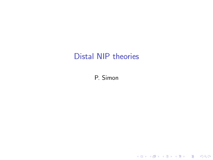 distal nip theories