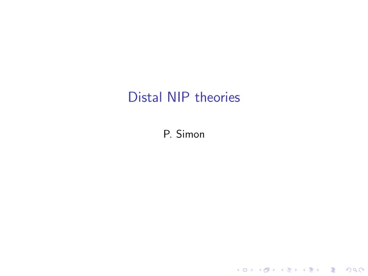 distal nip theories