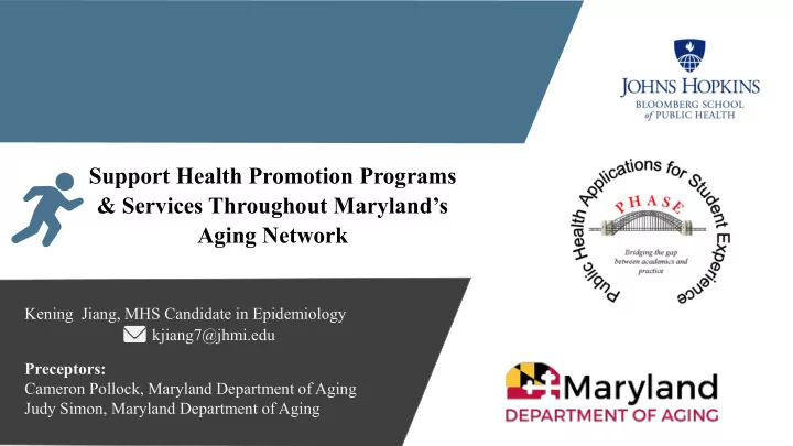 support health promotion programs amp services throughout