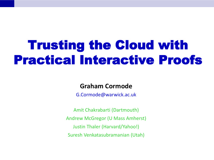trusting trusting the cloud with the cloud with