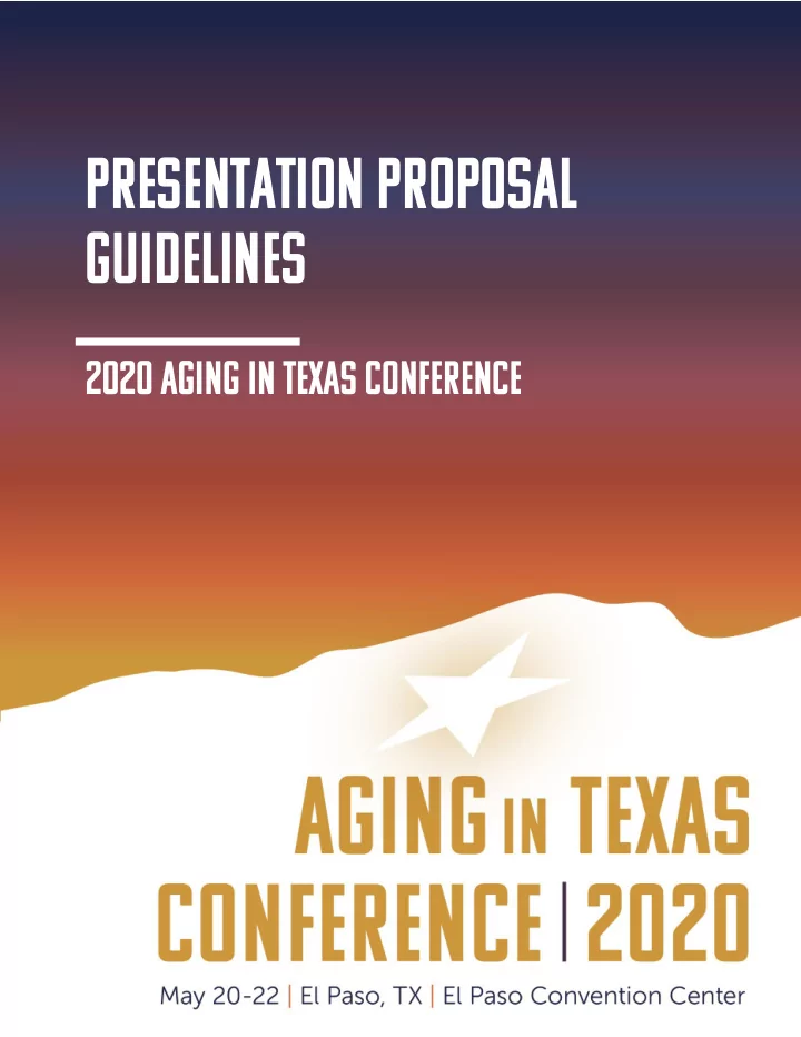 presentation proposal guidelines