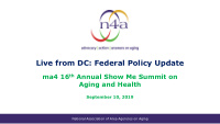 live from dc federal policy update