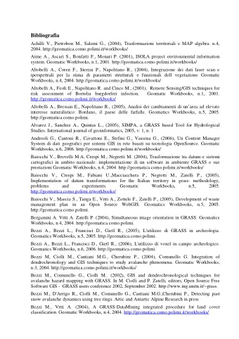 Bibliografia  Achilli V., Pietrobon M., Salemi G., (2004), Trasformazioni territoriali e MAP