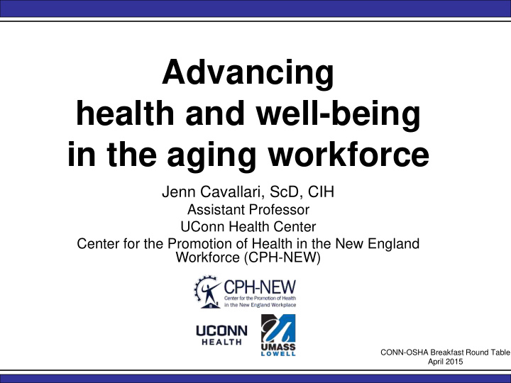 health and well being