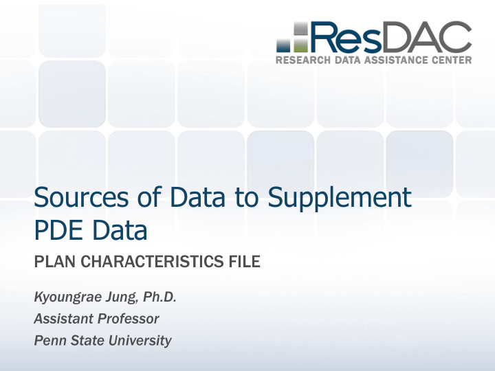 sources of data to supplement
