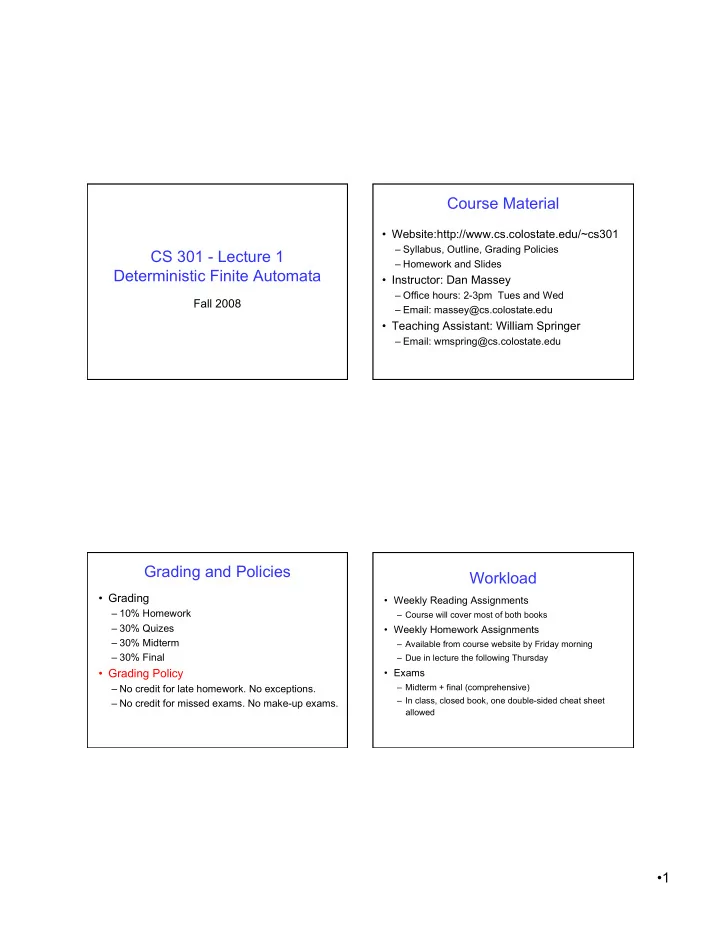 course material