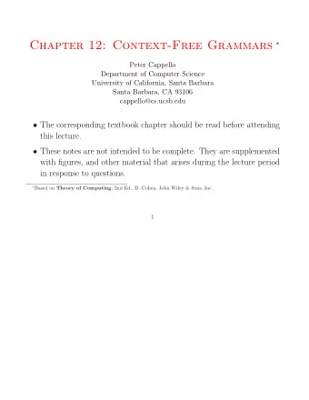 Symbolism for Generative Grammars  The book chapter gives a good explanation of the background