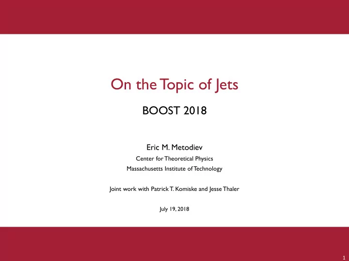 on the topic of jets