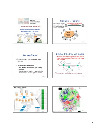 1  The Undersea Network  Examples of Switches  802.11  Alcatel 7670 RSP  access point  TX8  Juniper