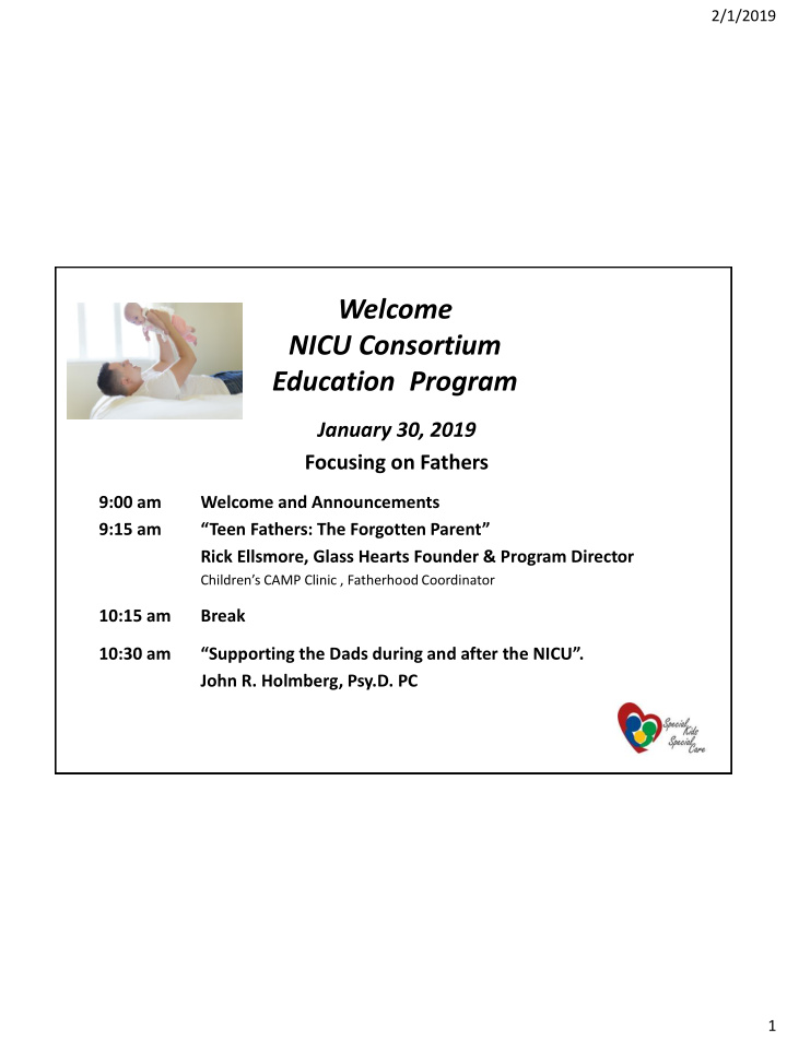 welcome nicu consortium education program