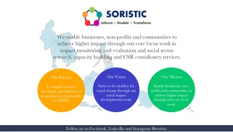 We enable businesses, non-profits and communities to  achieve higher impact through our core focus