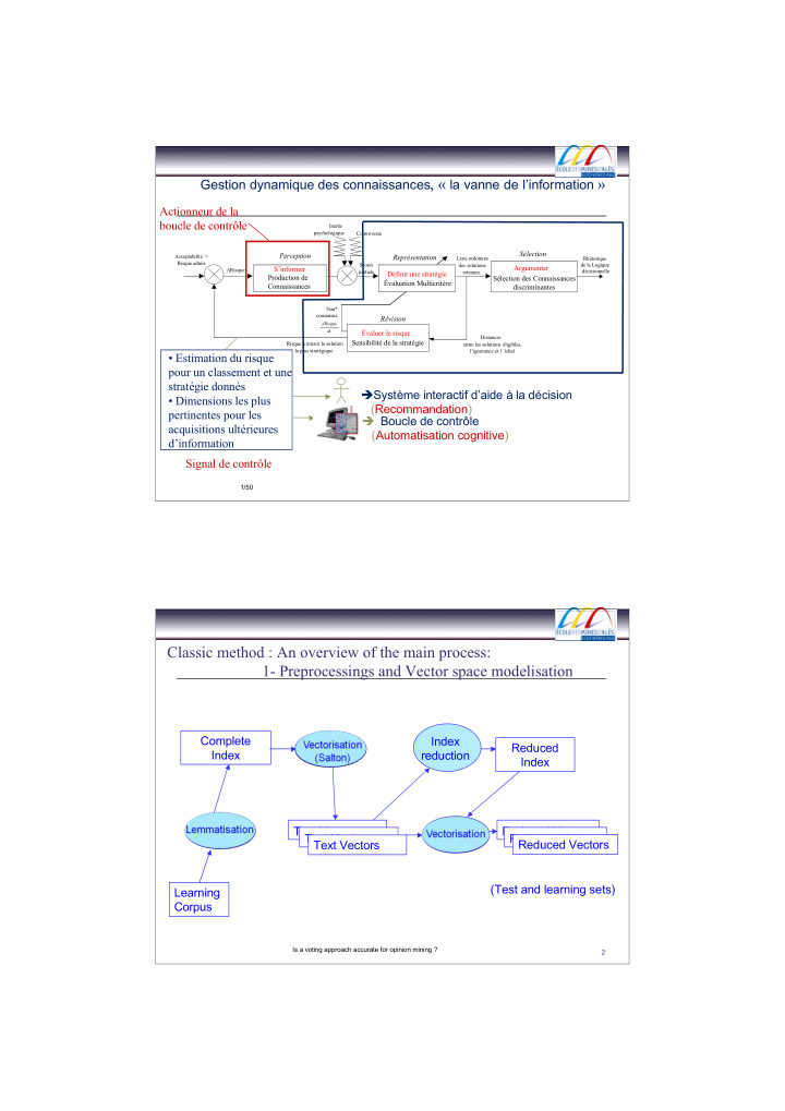 gestion dynamique des connaissances la vanne de l