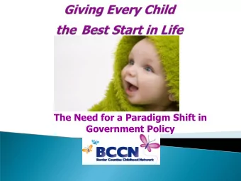 The Need for a Paradigm Shift in  Government Policy  Ireland is facing an obesity epidemic.