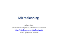 microplanning