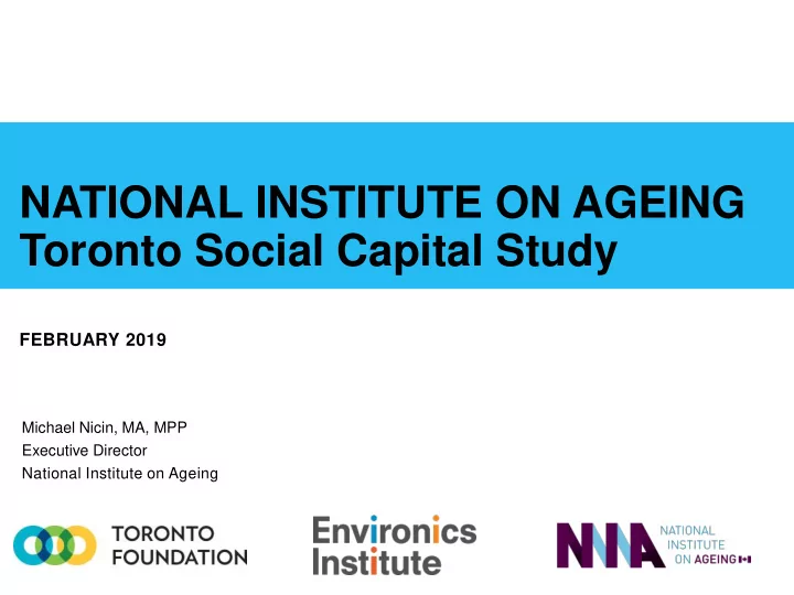 national institute on ageing