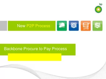 Backbone Procure to Pay Process  P2P Process Review  Requirement  Order  Receipt  Invoice