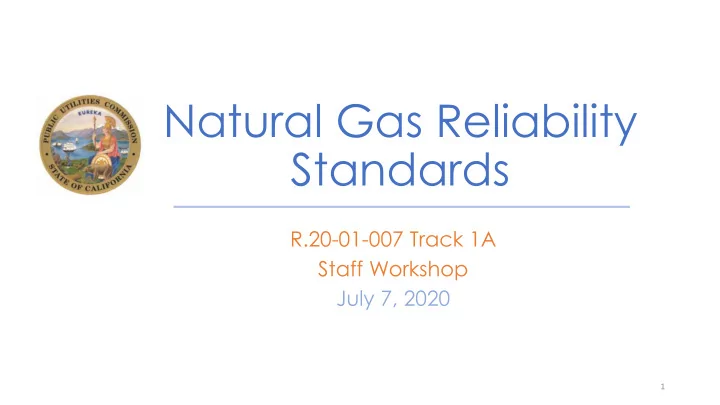 natural gas reliability