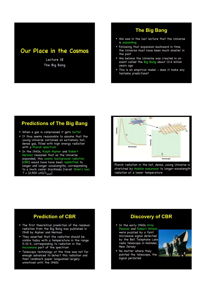 our our place place in in the the cosmos cosmos